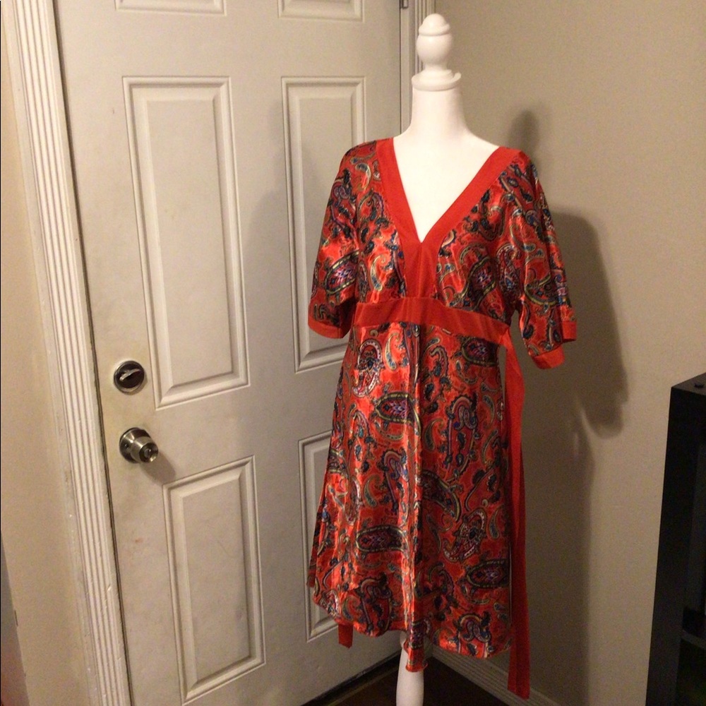 Multicolored Kimono styled dress.